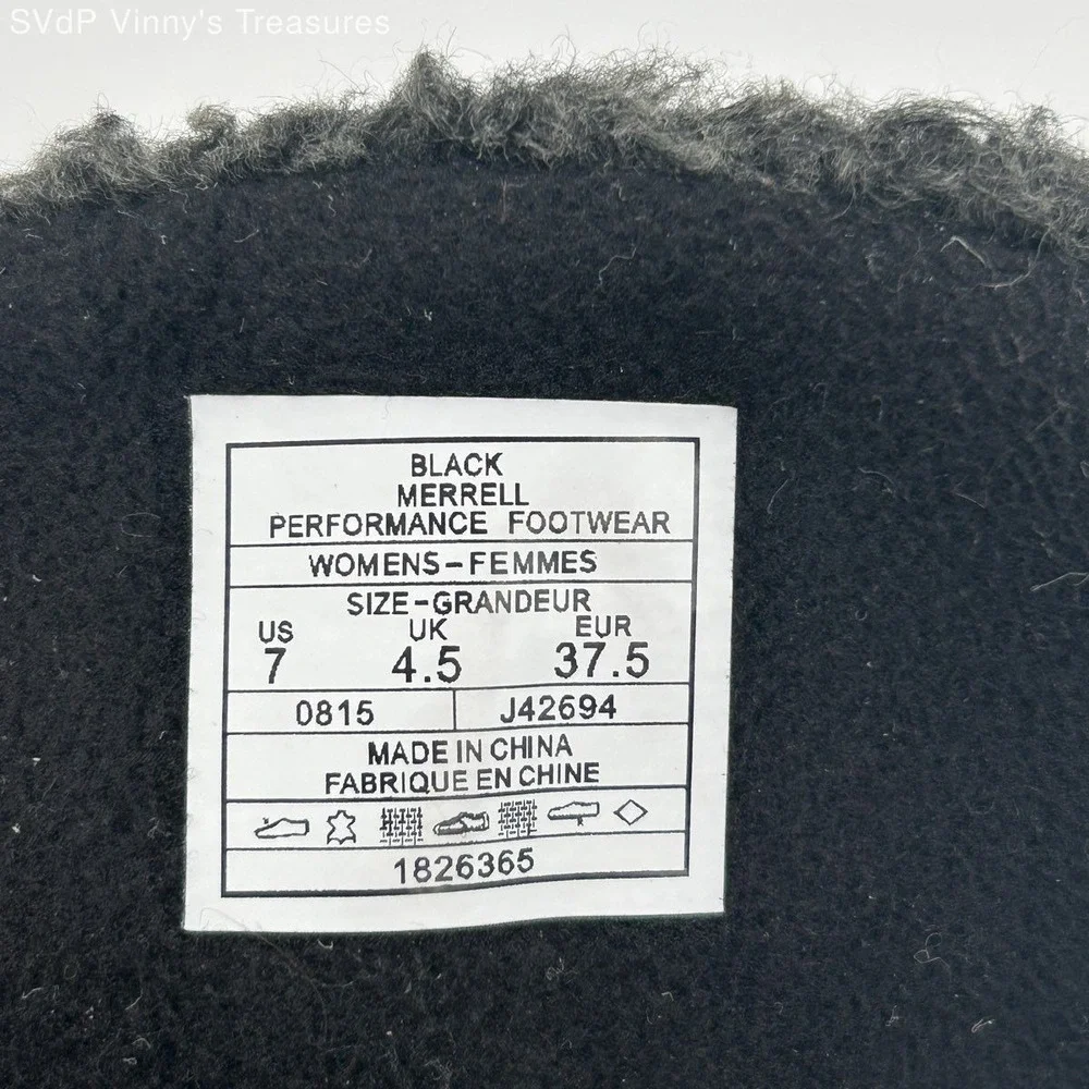 Merrell Women's Winter Boots 7 Black Waterproof Faux Fur Lined LaceUp Mid Calf
